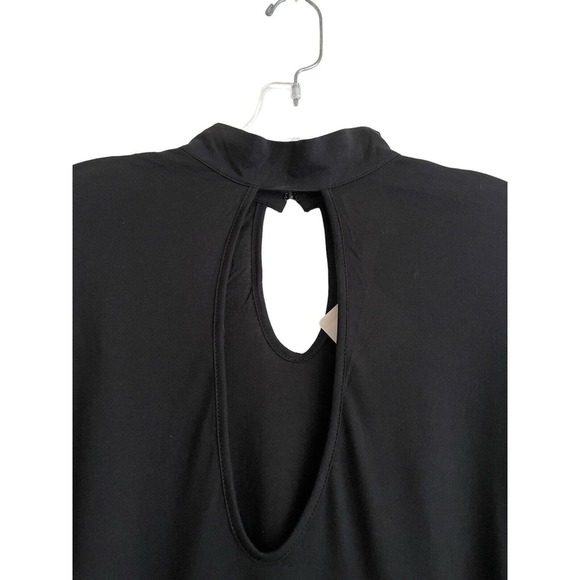 NWT Haute Hippie Key Hole Bell Sleeve‎ Top Blouse Size XS Black Mock Neck Boho - Picture 4 of 7